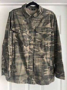 Topshop Women's Camo Shirt Jacket - US 10
